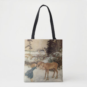 Tote Bag Vintage Gerda et le renne par Edmund Dulac