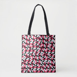 Tote Bag Vintage Glitch : Motif Abstrait géométrique