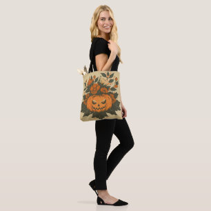 Tote Bag Vintage/Halloween/Automne/citrouille