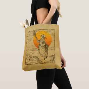 Tote Bag Vintage Halloween Witch Fourre-tout