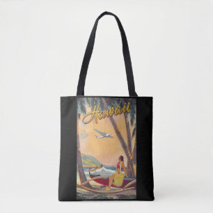 Tote Bag Vintage Hawaii Travel