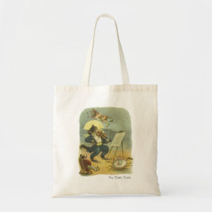 Tote Bag Vintage Hey Diddle Diddle Nursery Rhyme restauré