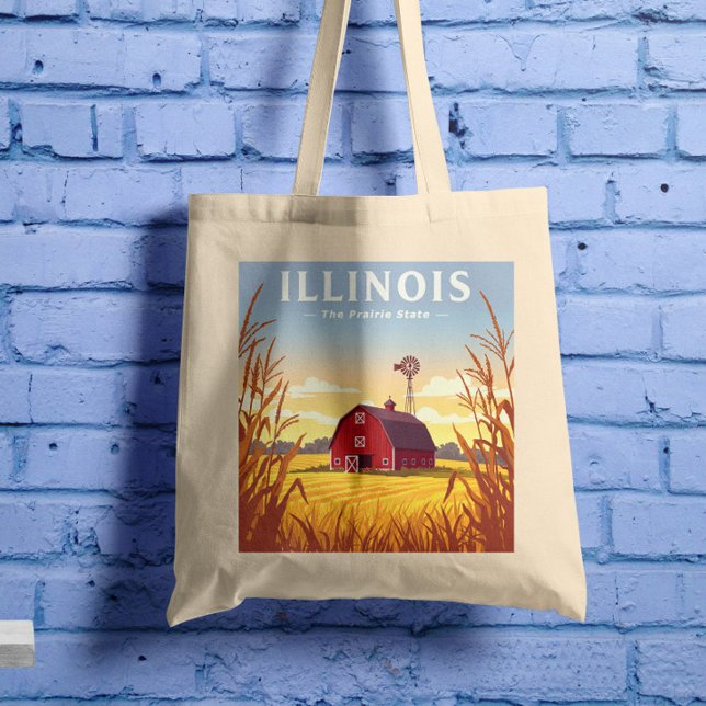 Tote Bag Vintage Illinois (Créateur téléchargé)