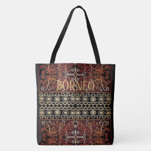 Tote Bag Vintage indonésien, Bornéo Culture Fourre-tout