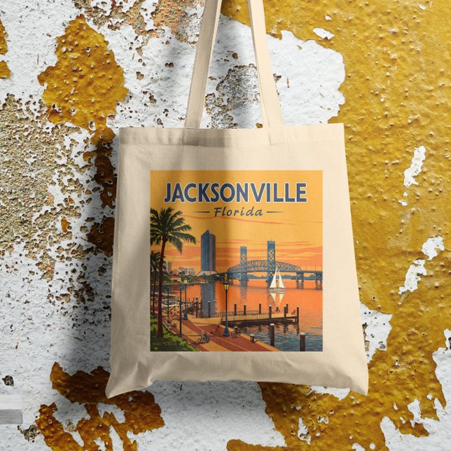 Tote Bag Vintage Jacksonville Floride (Créateur téléchargé)