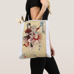 Tote Bag Vintage japonais Ukiyo-e Art La guerrière féminine
