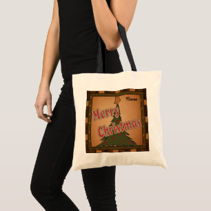 Tote Bag Vintage Joyeux Arbre de Noël