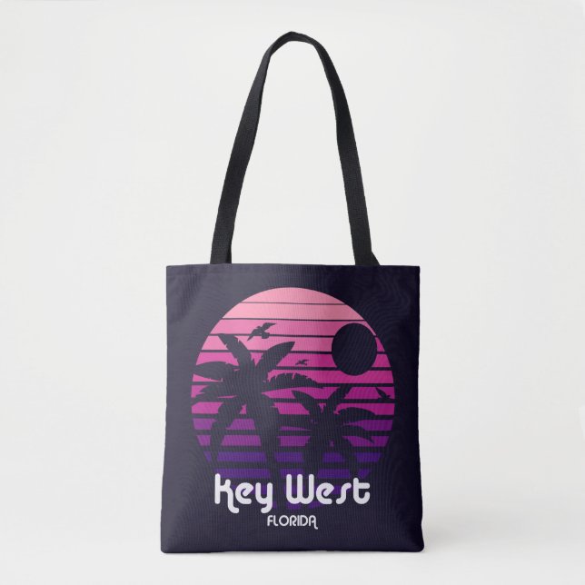 Tote Bag Vintage Key West Floride (Devant)