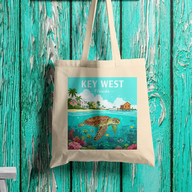 Tote Bag Vintage Key West Floride (Créateur téléchargé)