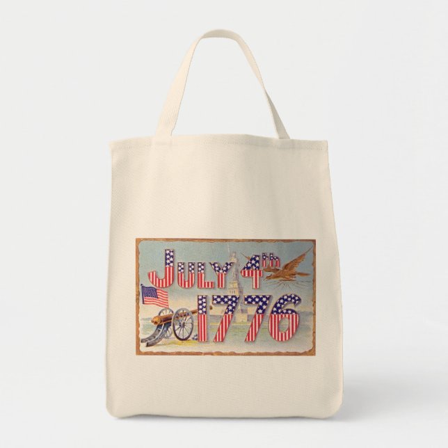 Tote Bag Vintage le 4 juillet 1776 (Devant)