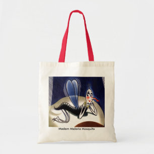Tote Bag Vintage Madame Malaria Mosquito