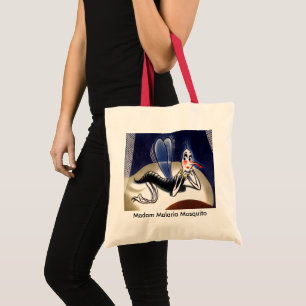 Tote Bag Vintage Madame Malaria Mosquito