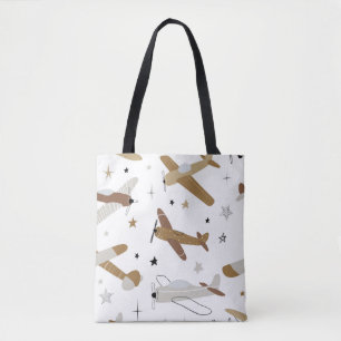 Tote Bag Vintage main dessinée sans soudure répétition enfa
