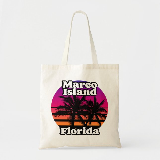Tote Bag Vintage Marco Island Beach Floride (Devant)