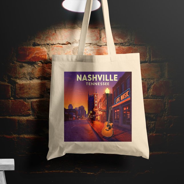 Tote Bag Vintage Nashville Tennessee (Créateur téléchargé)
