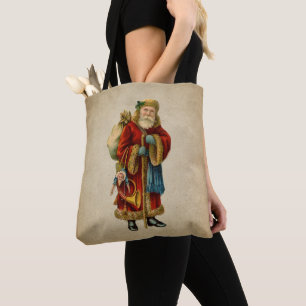 Tote Bag Vintage Noël Vieux Monde Père Noël