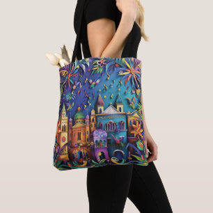 TOTE BAG VINTAGE NOUVELLE-ORLÉANS MARDI GRAS SCÈNE