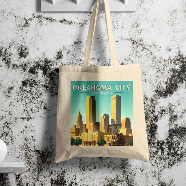 Tote Bag Vintage Oklahoma City Oklahoma (Créateur téléchargé)