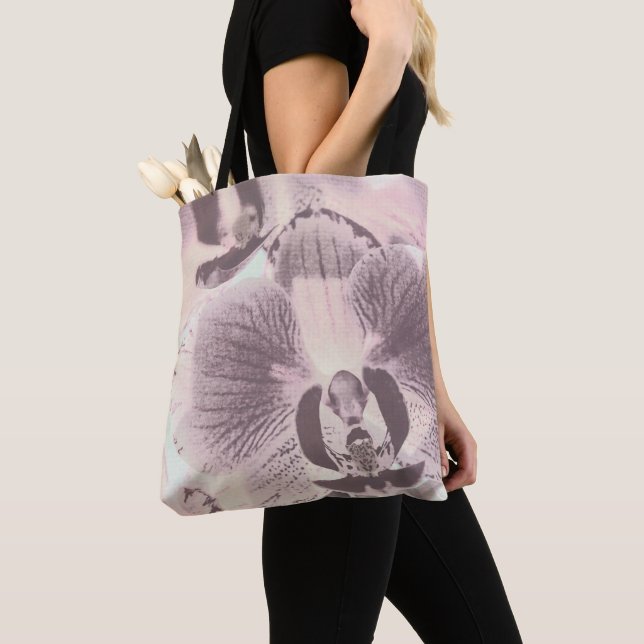 Tote Bag Vintage, Orchidée (De près)