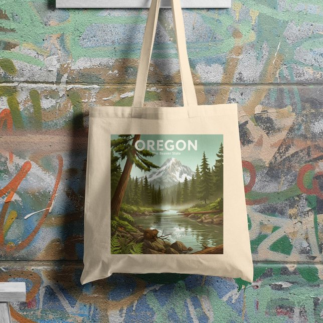 Tote Bag Vintage Oregon (Créateur téléchargé)