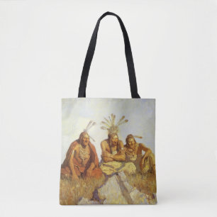 Tote Bag Vintage Ouest, La Guerre ou la Paix par NC Wyeth