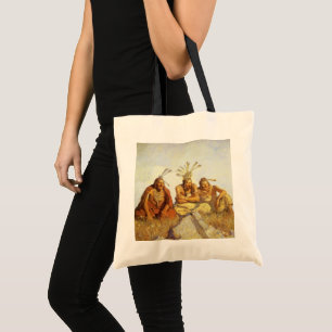 Tote Bag Vintage Ouest, La Guerre ou la Paix par NC Wyeth