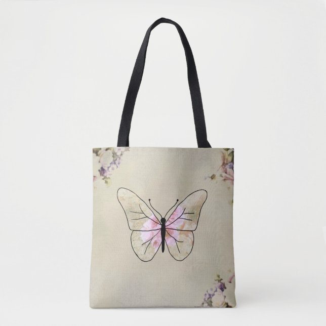 Tote Bag Vintage papillon (Devant)