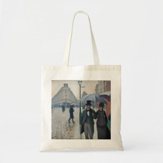 Tote Bag Vintage Paris Street lors d'une journée pluvieuse