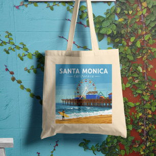 Tote Bag Vintage Père Noël Monica Californie