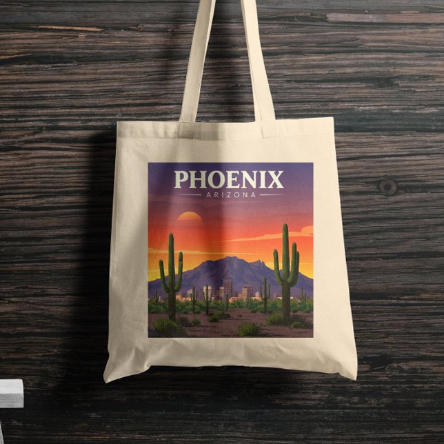 Tote Bag Vintage Phoenix Arizona (Créateur téléchargé)