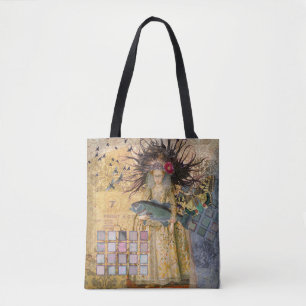 Tote Bag Vintage Pisces femme gothique classique