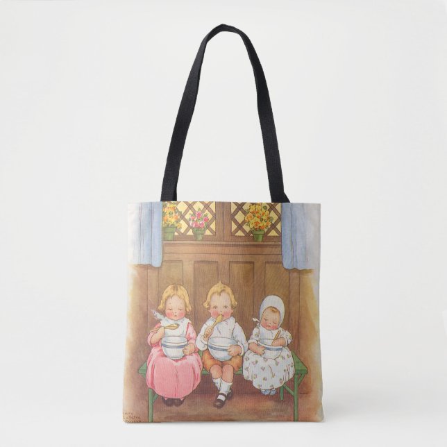 Tote Bag Vintage Porridge Porridge Hot Childrys Nursery Rhy (Devant)