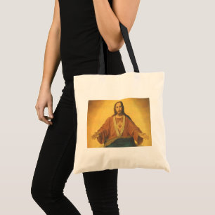 Tote Bag Vintage Religion, Sacré-Cœur de Jésus-Christ