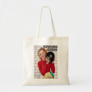 Tote Bag Vintage Retro Womens Bowling Queen 723