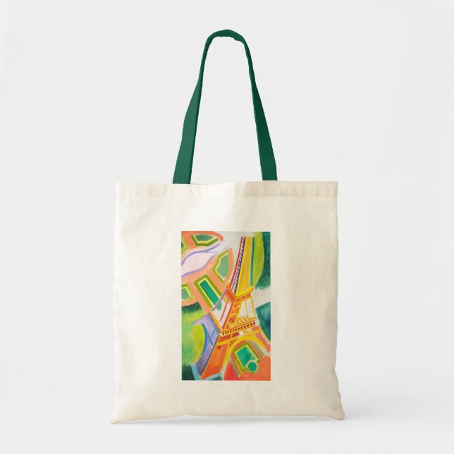 Tote Bag Vintage Robert Delaunay's Eiffel Tower Art (Devant)