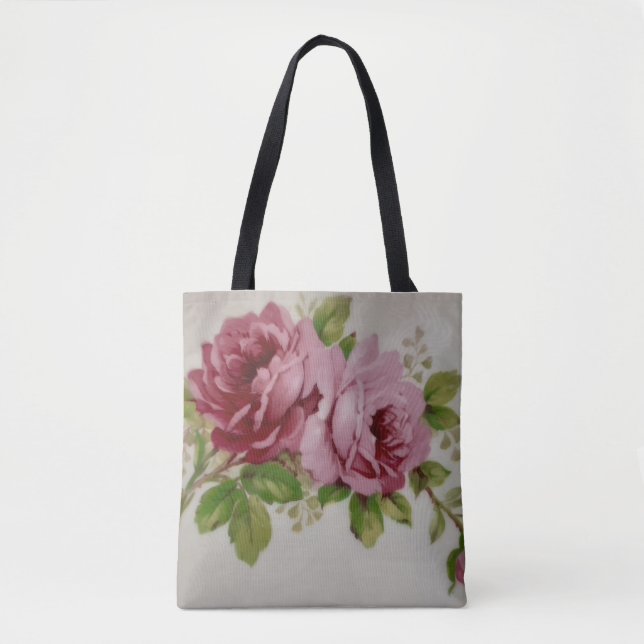 Tote Bag Vintage Rose Elegance  (Devant)