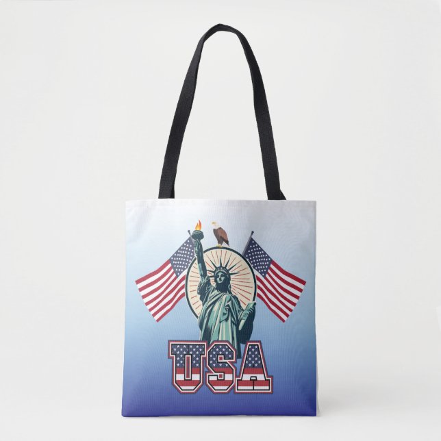 Tote Bag Vintage, Statue de la Liberté (Devant)