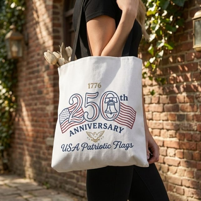 Tote Bag Vintage USA Patriotic Flags & Liberty Bell Classic (Créateur téléchargé)