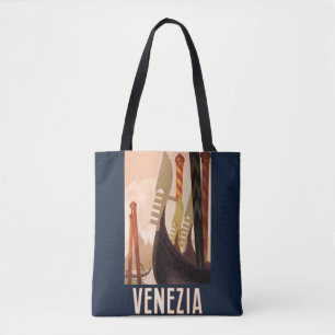 Tote Bag Vintage Venezia Italie Voyage Art Venise Gondole