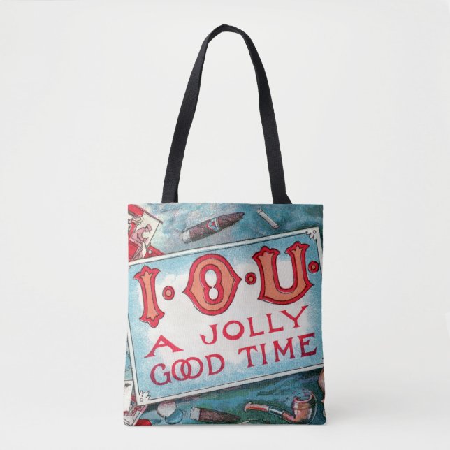 Tote Bag Vintage Vices Party, Jeu Boire Fumer (Devant)