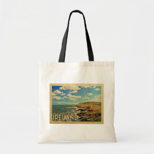 Tote Bag Vintage voyage de falaises d'océan de l'Irlande