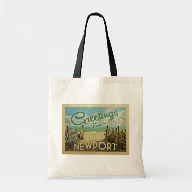 Tote Bag Vintage voyage de Newport Beach (Devant)