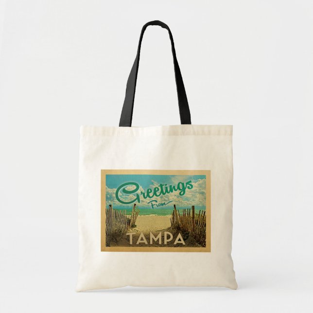 Tote Bag Vintage voyage de Tampa Beach (Devant)