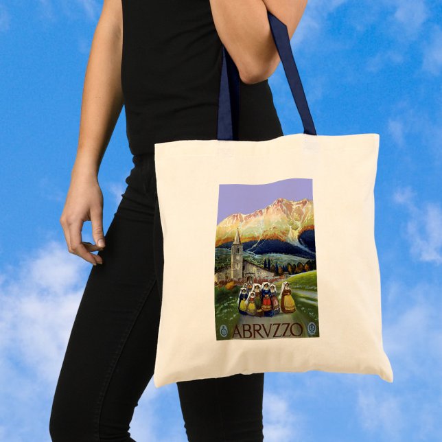 Tote Bag Vintage voyage, Femmes des Abruzzes, Italie (Créateur téléchargé)