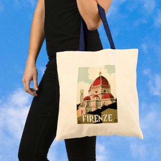 Tote Bag Vintage voyage Florence Firenze Italie Eglise Duom