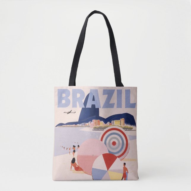 Tote Bag Vintage voyage Fourre-tout - Brésil (Devant)