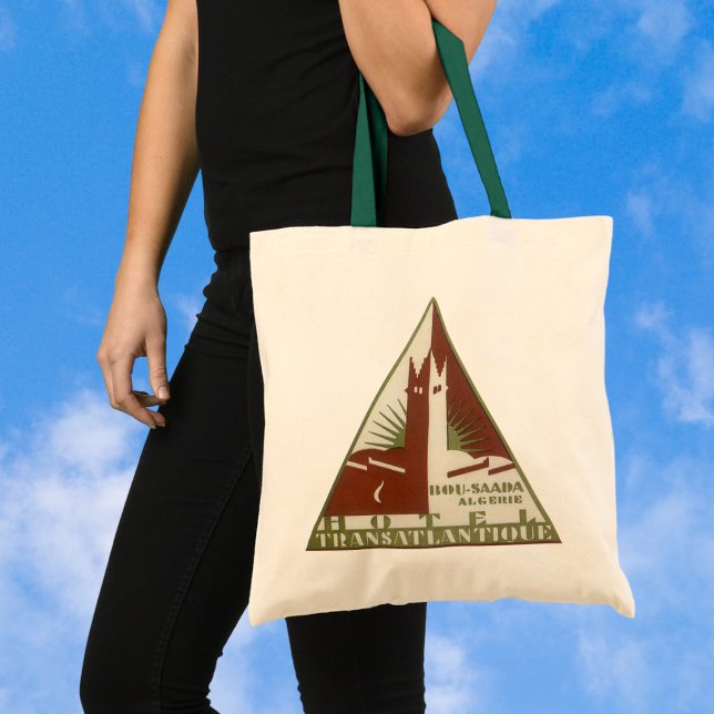 Tote Bag Vintage voyage, Hôtel Trans Atlantique, Algérie (Créateur téléchargé)