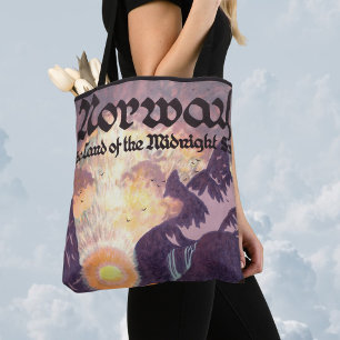 Tote Bag Vintage voyage, Norvège Fjord Terre du soleil de m