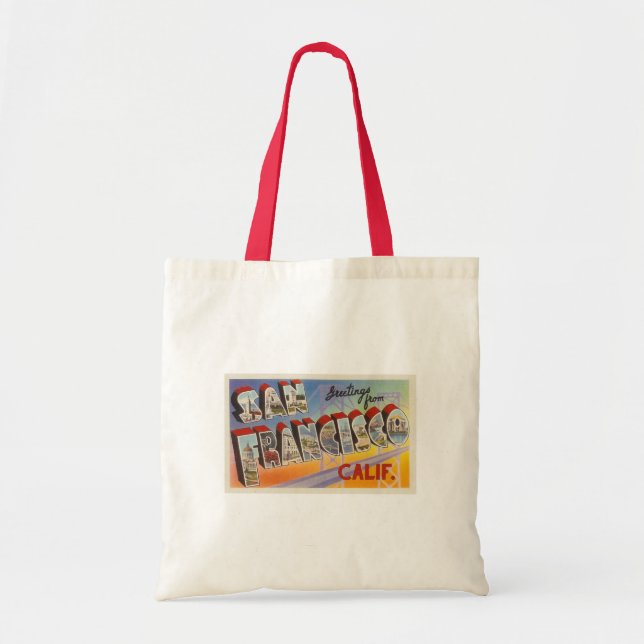 Tote Bag Vintage voyage San Francisco (Devant)