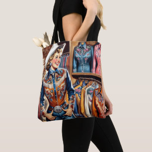 Tote Bag Vintage Western Retro Cowgirl Shirt Shirt 3